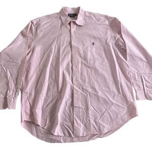 Ralph Lauren XL Big And Tall Pink‎ Long Sleeve Dress Shirt